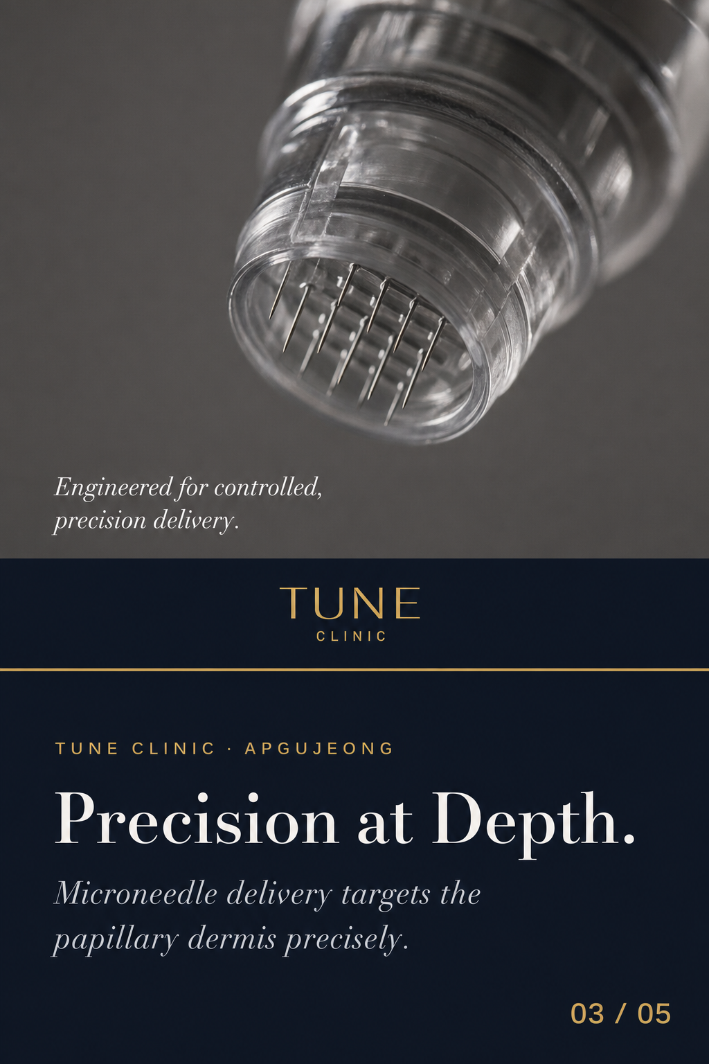 Precision at Depth. — Microneedle delivery targets the papillary dermis precisely.