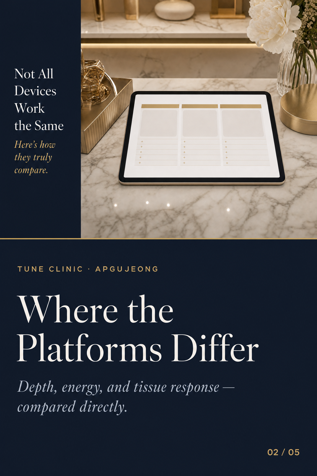 Where the Platforms Differ — Depth, energy, and tissue response — compared directly.
