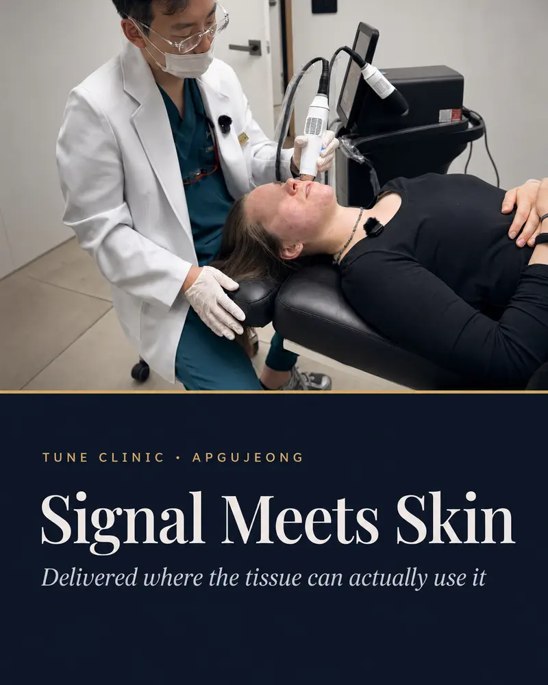 Signal Meets Skin — Delivered where the tissue can actually use it