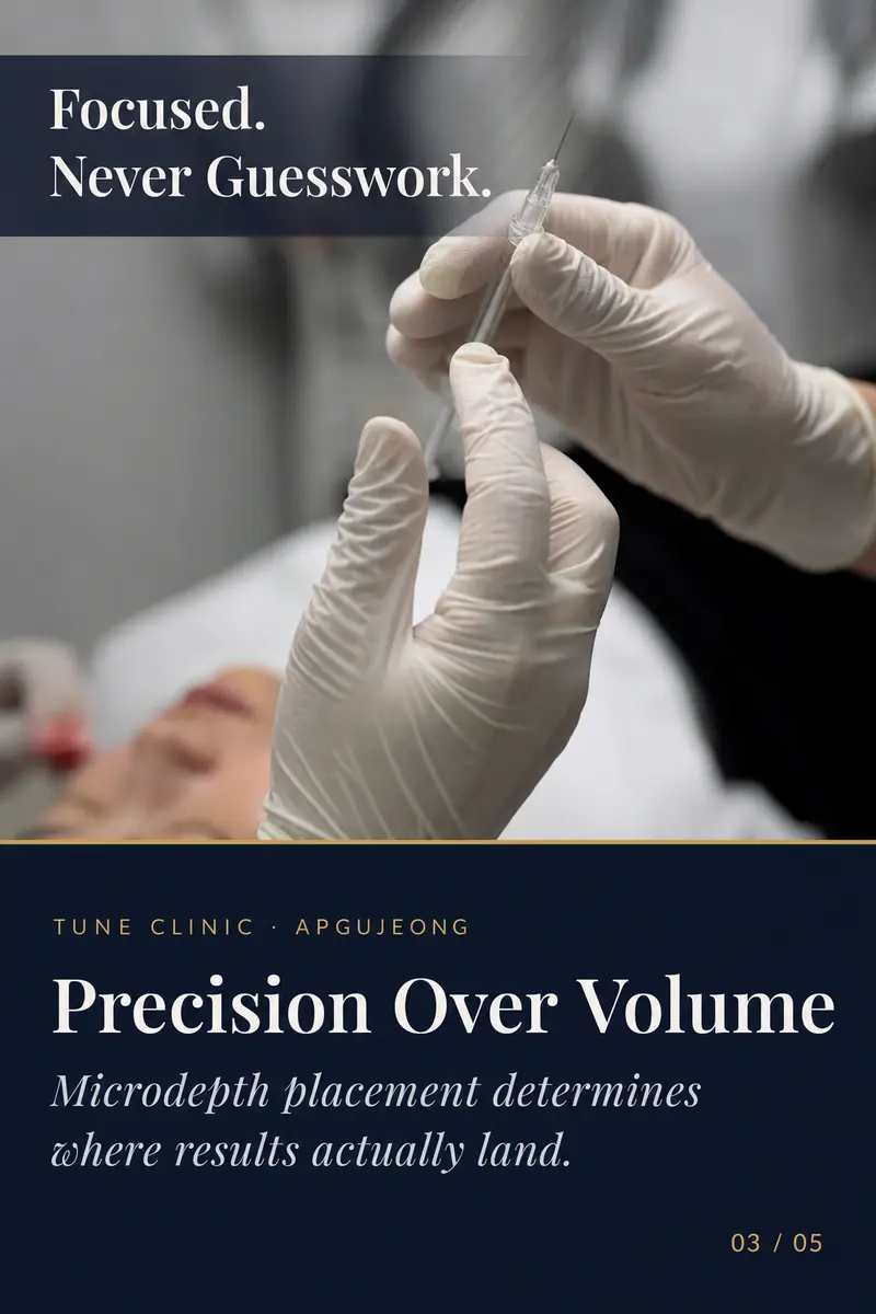 Precision Over Volume — Microdepth placement determines where results actually land.