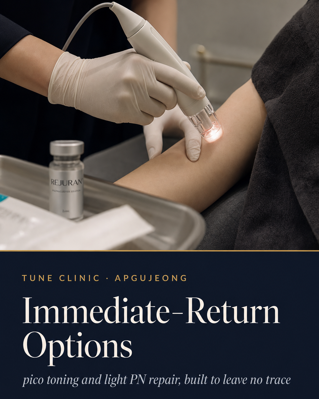 Immediate-Return Options — pico toning and light PN repair, built to leave no trace