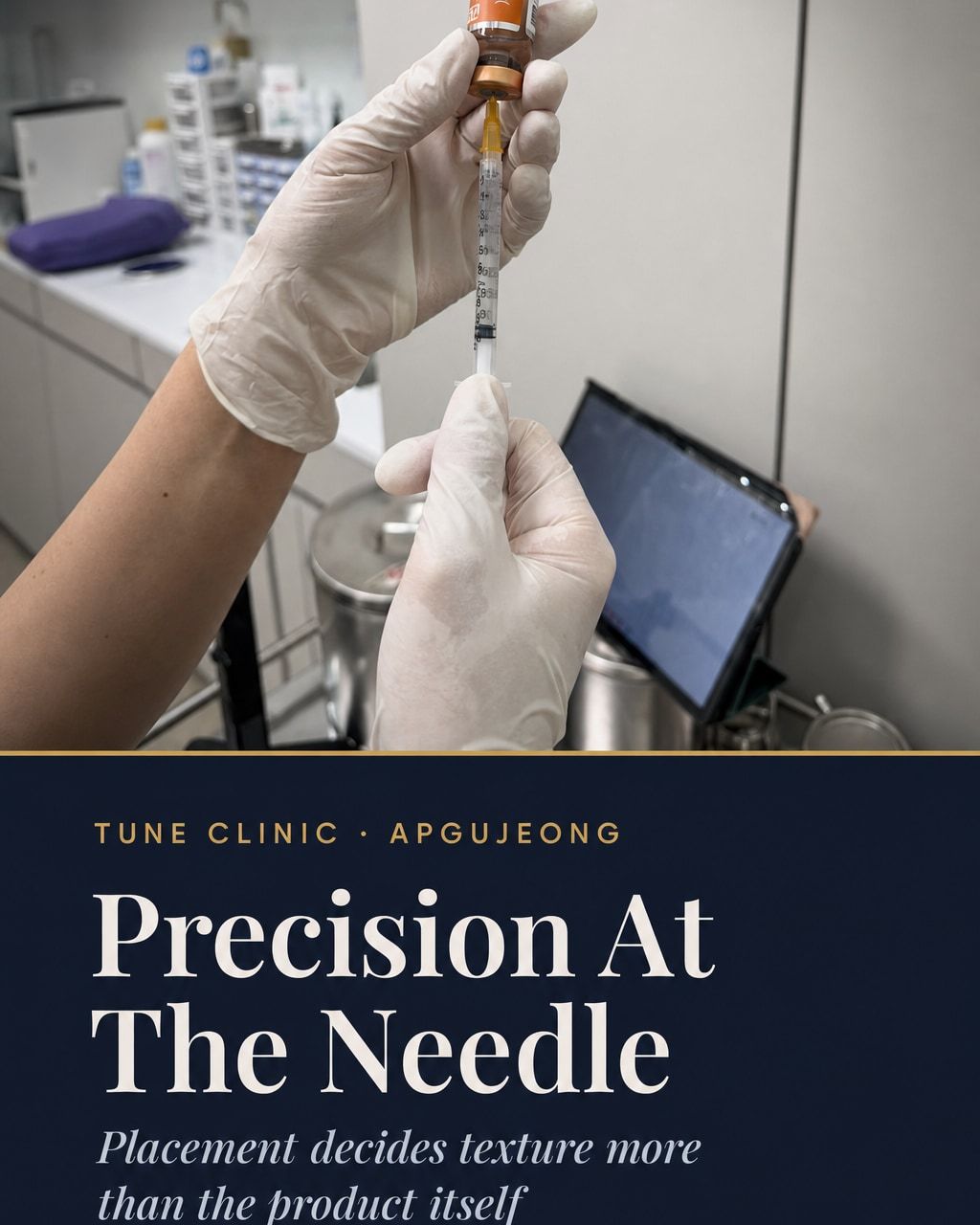 Precision At The Needle — Placement decides texture more than the product itself
