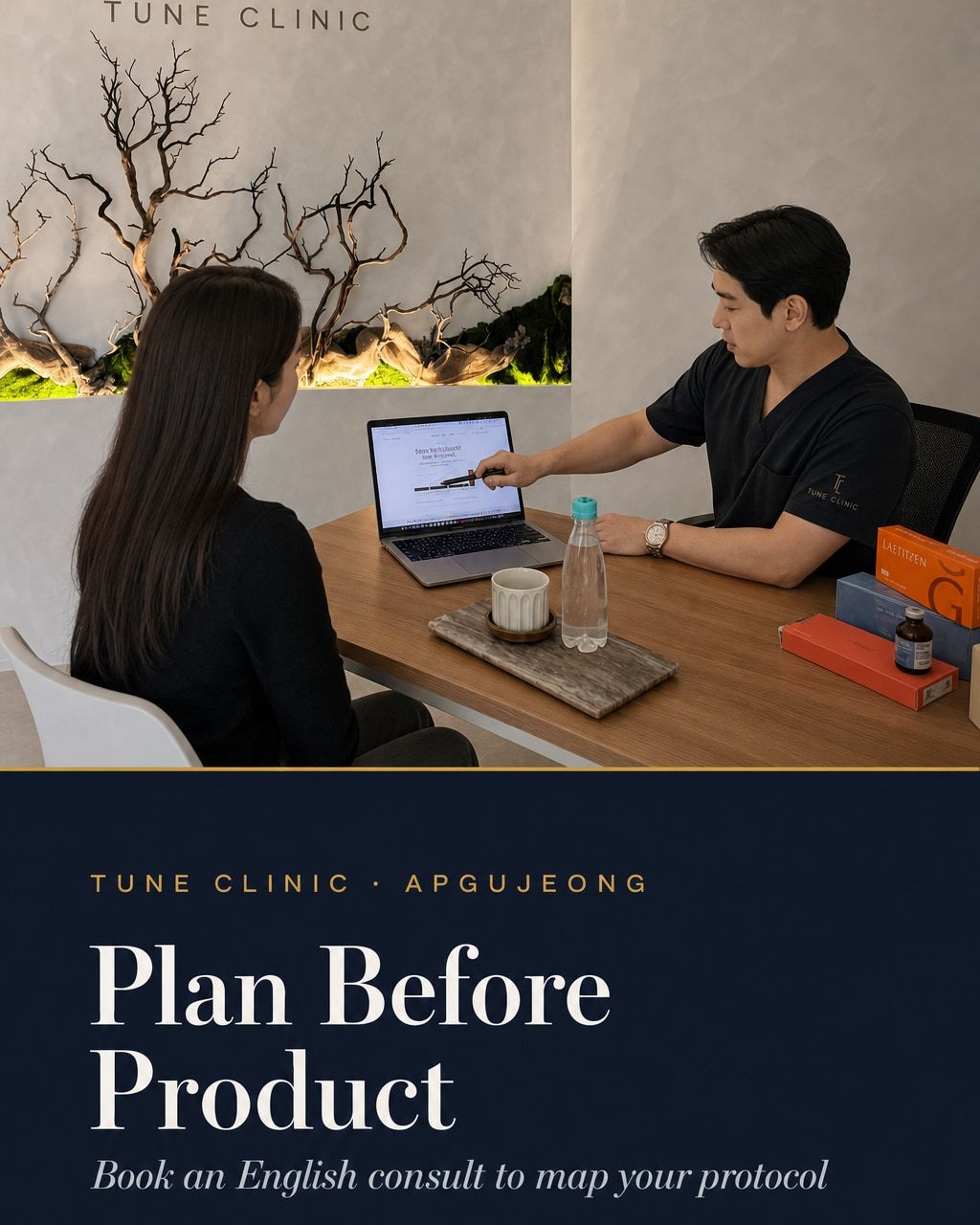 Plan Before Product — Book an English consult to map your protocol