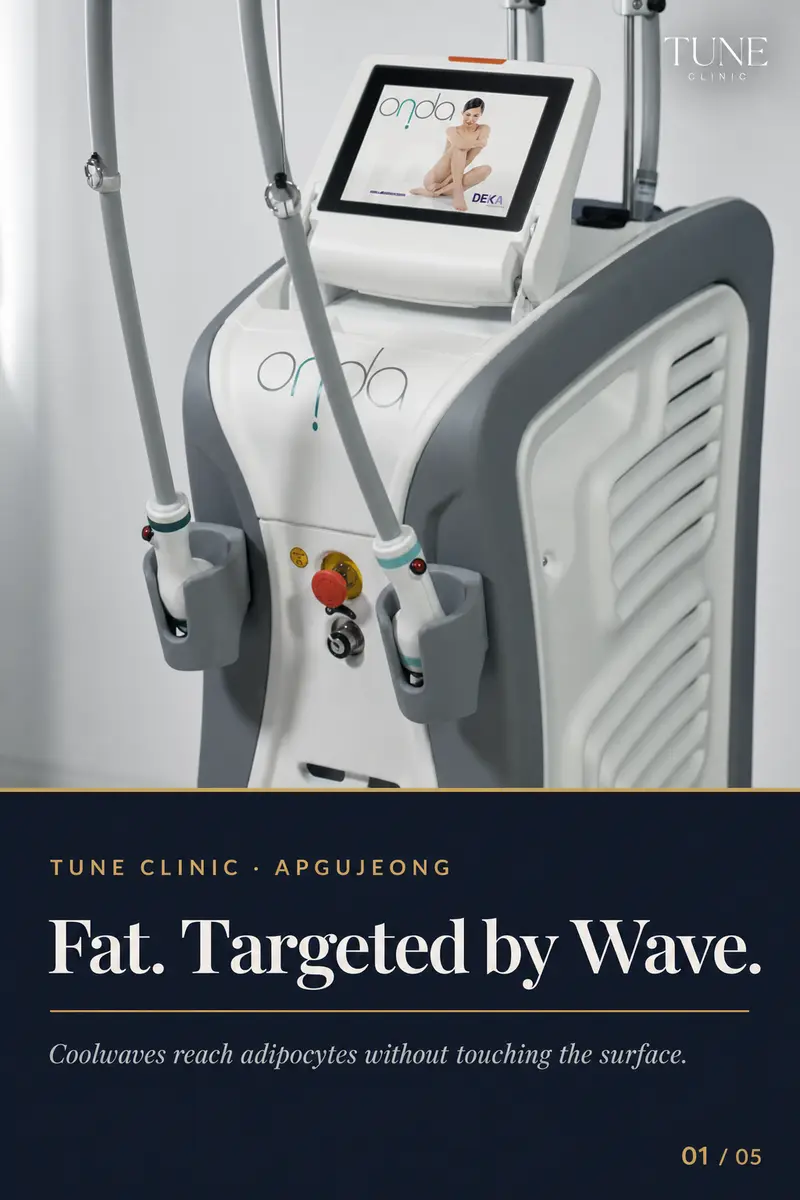 Fat. Targeted by Wave. — Coolwaves reach adipocytes without touching the surface.