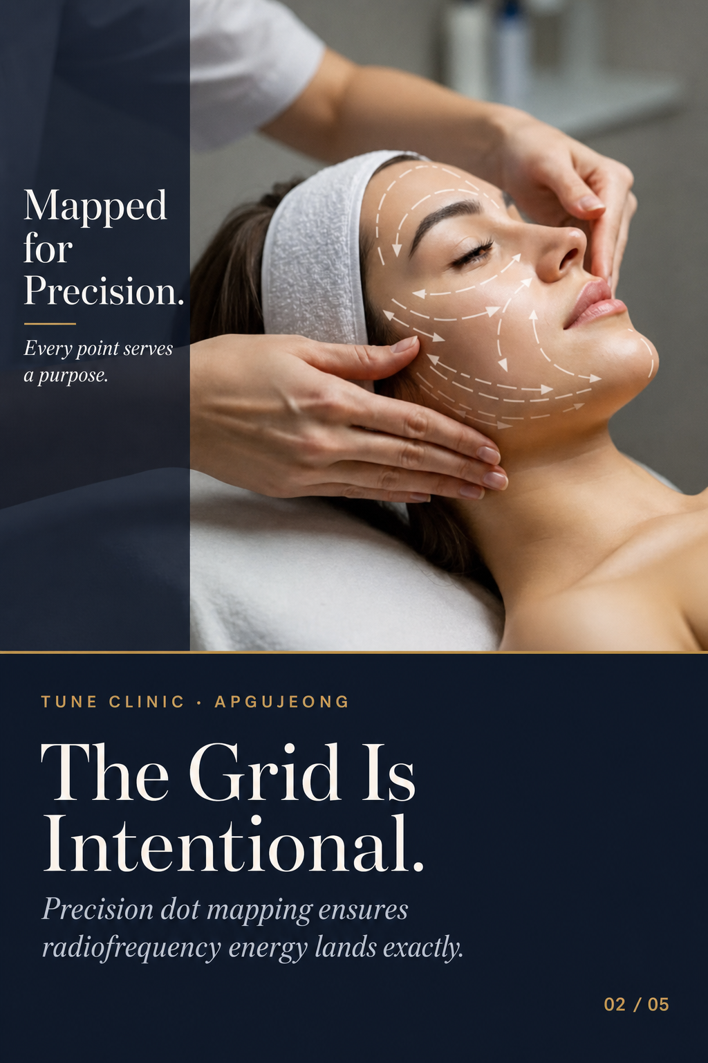 The Grid Is Intentional. — Precision dot mapping ensures radiofrequency energy lands exactly.