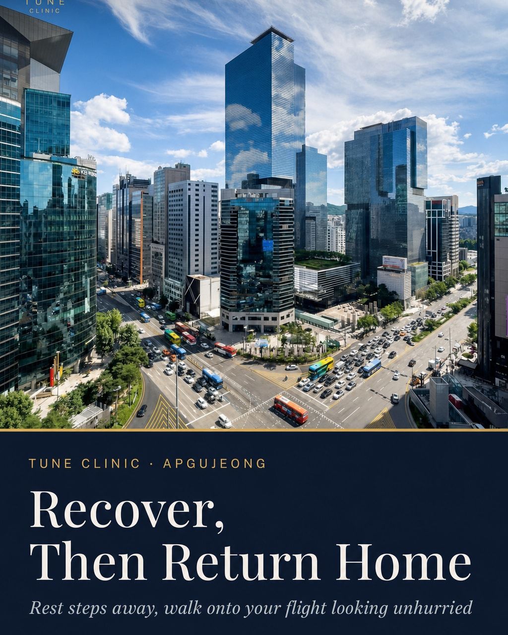 Recover, Then Return Home — Rest steps away, walk onto your flight looking unhurried