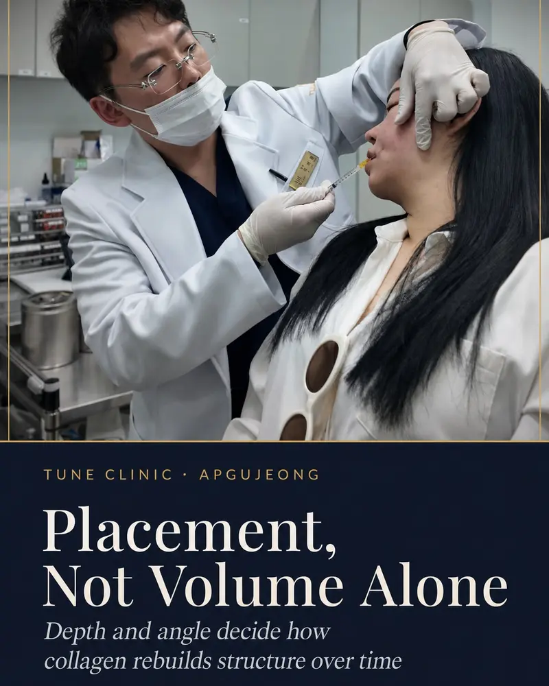 Placement, Not Volume Alone — Depth and angle decide how collagen rebuilds structure over time