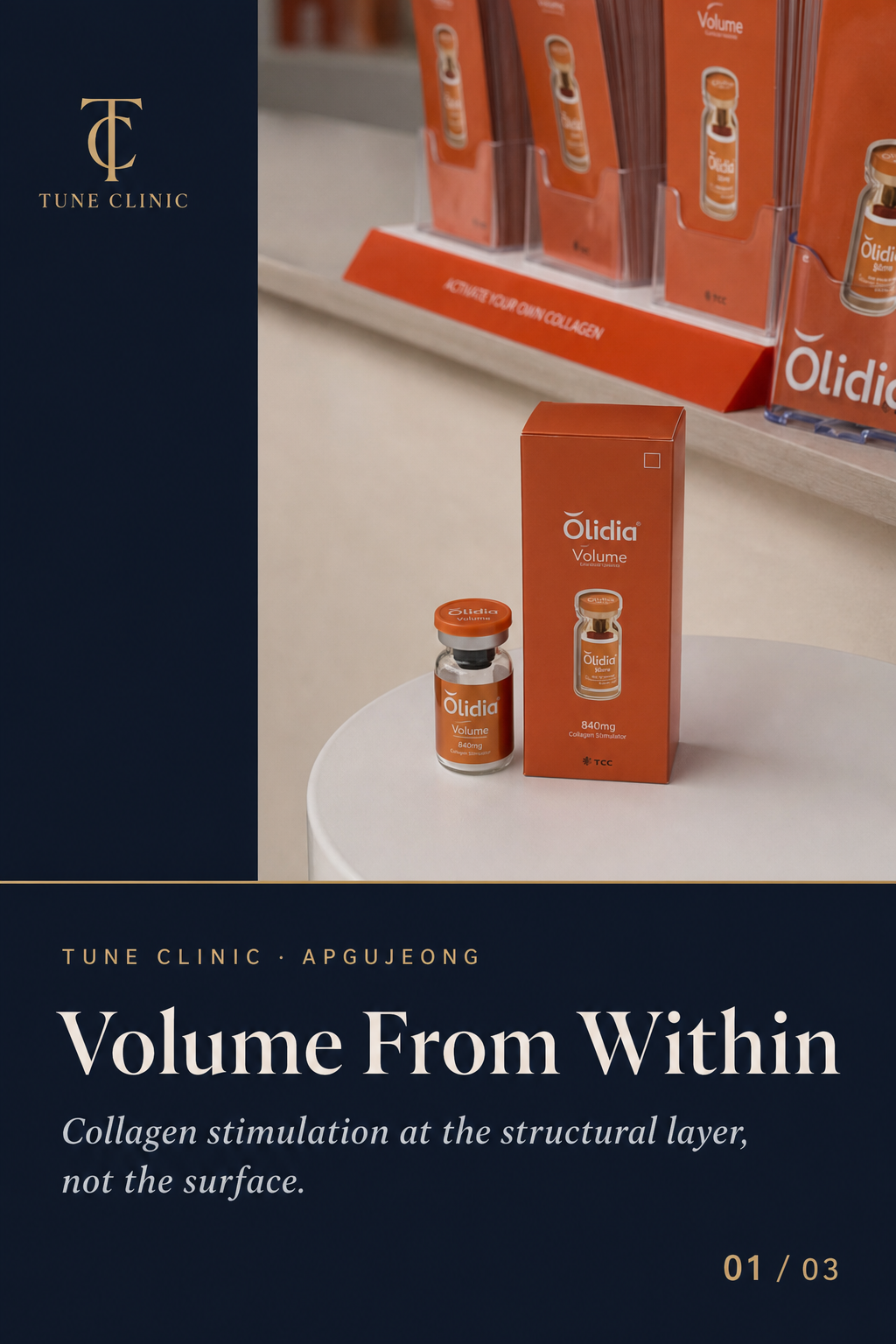 Volume From Within — Collagen stimulation at the structural layer, not the surface.